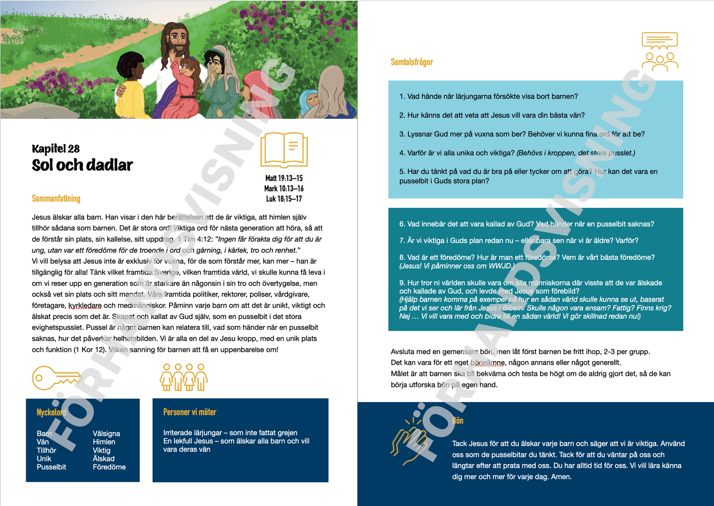 Undervisningsmaterial Lär känna Jesus