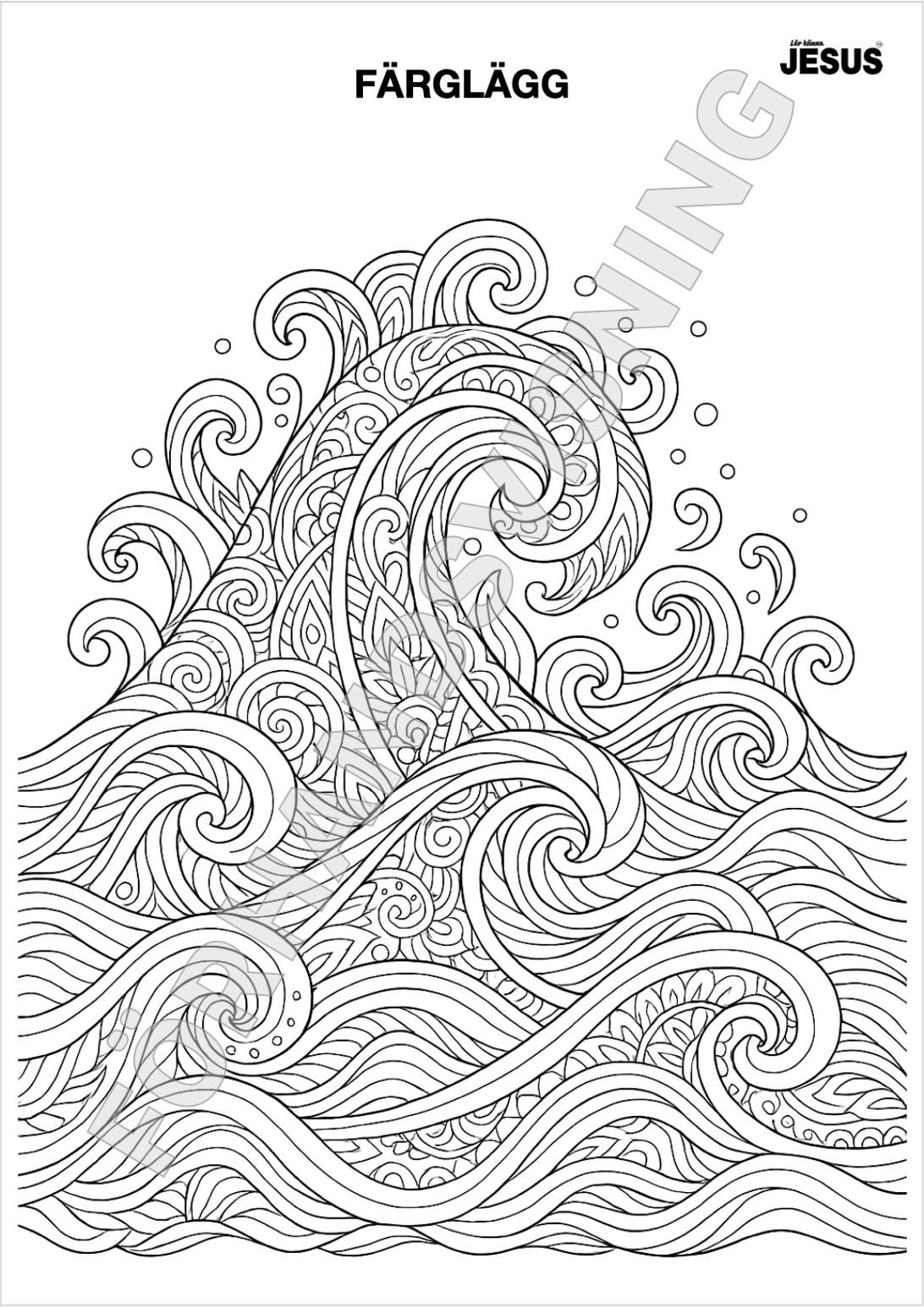 Pyssel- & aktivitetsblad Lär känna Jesus