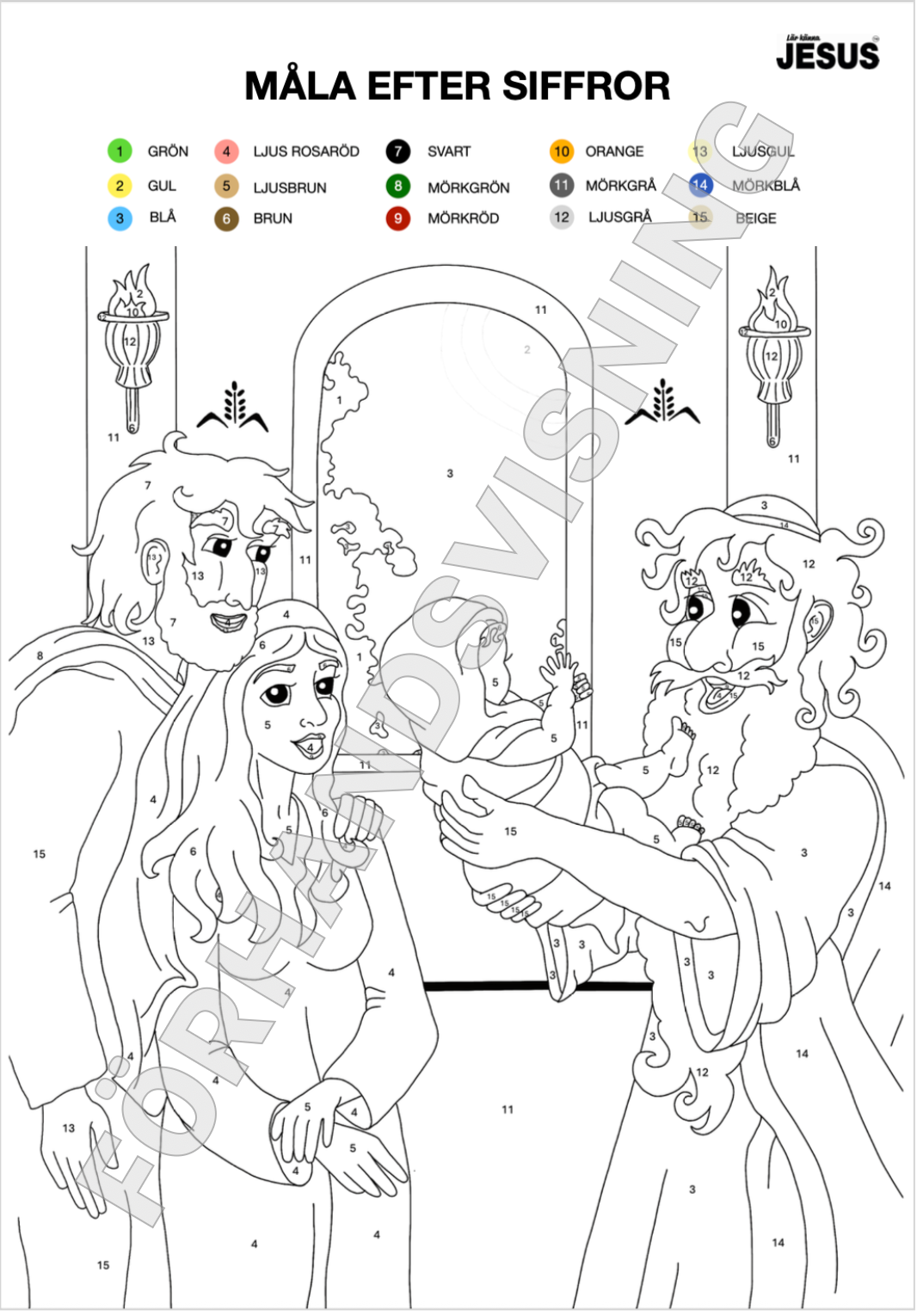 Pyssel- & aktivitetsblad Lär känna Jesus