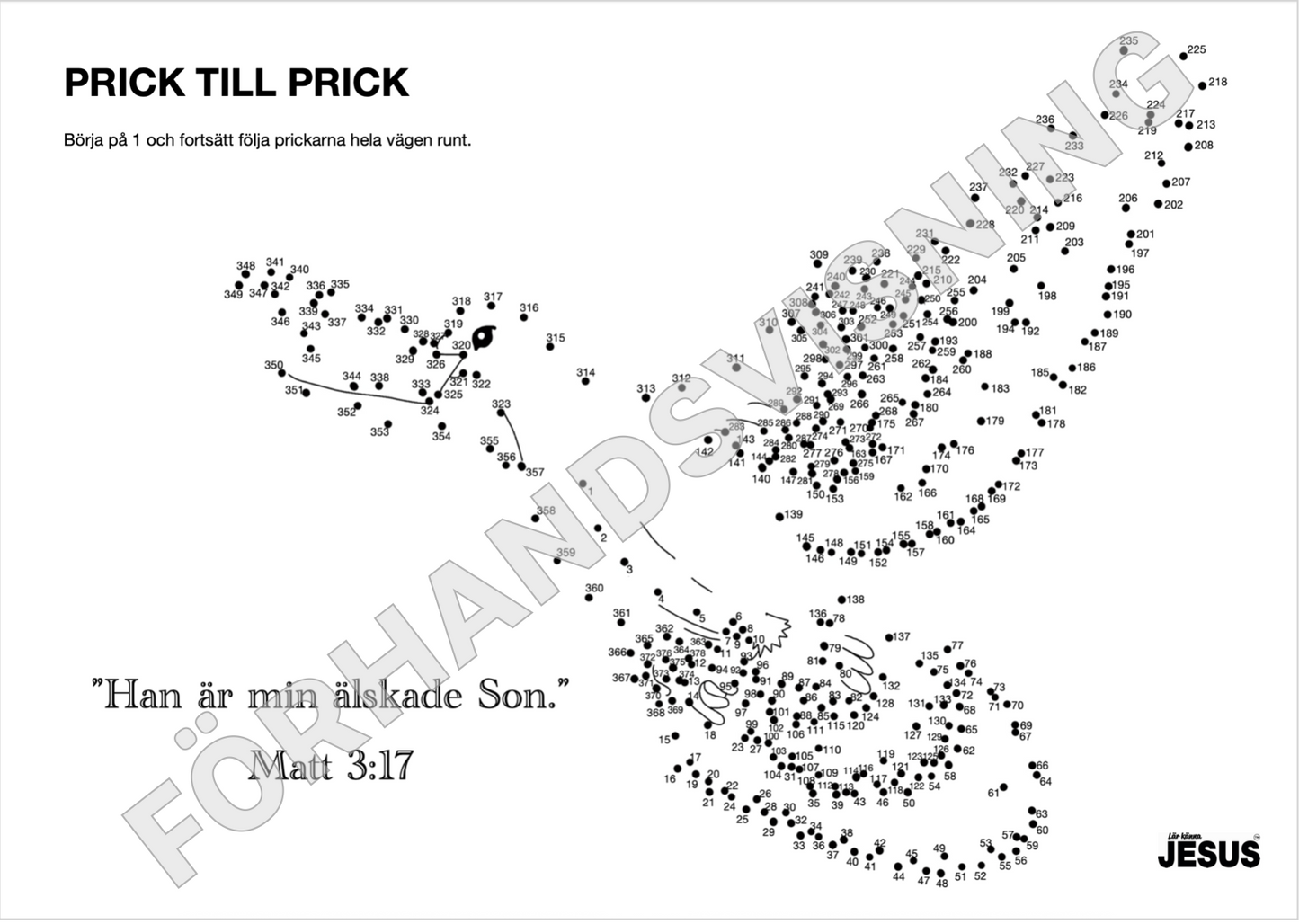 Pyssel- & aktivitetsblad Lär känna Jesus