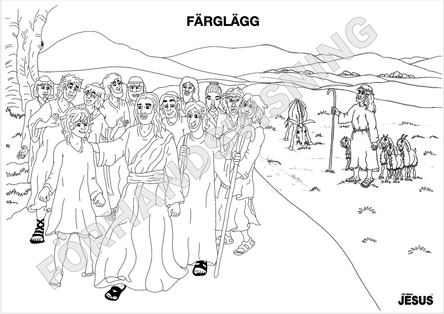 Pyssel- & aktivitetsblad Lär känna Jesus