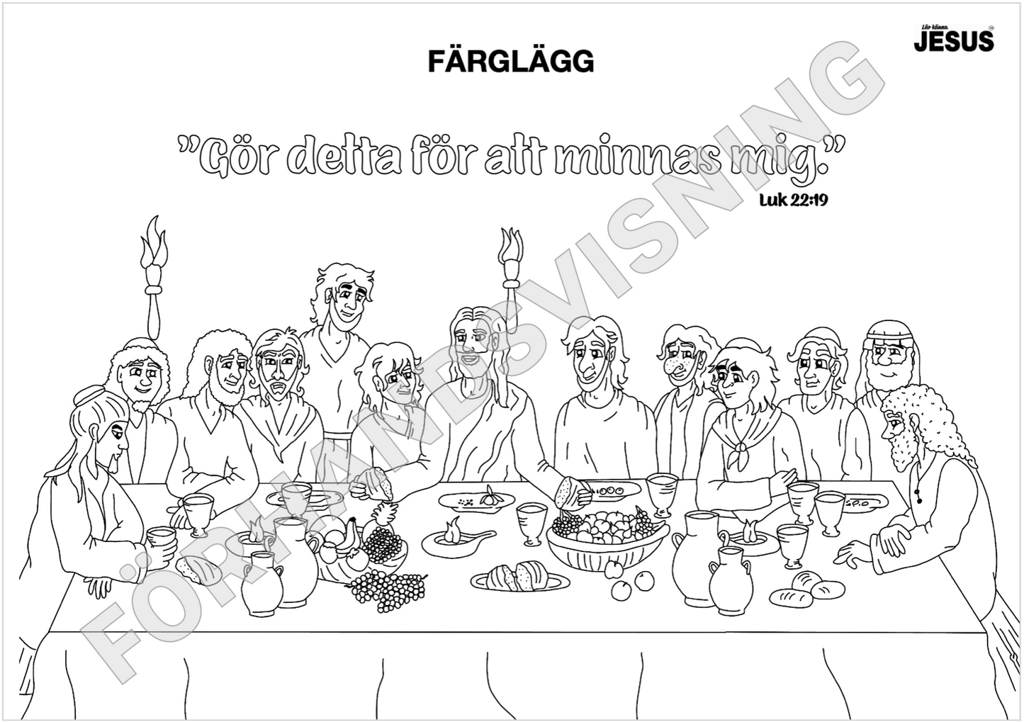 Pyssel- & aktivitetsblad Lär känna Jesus