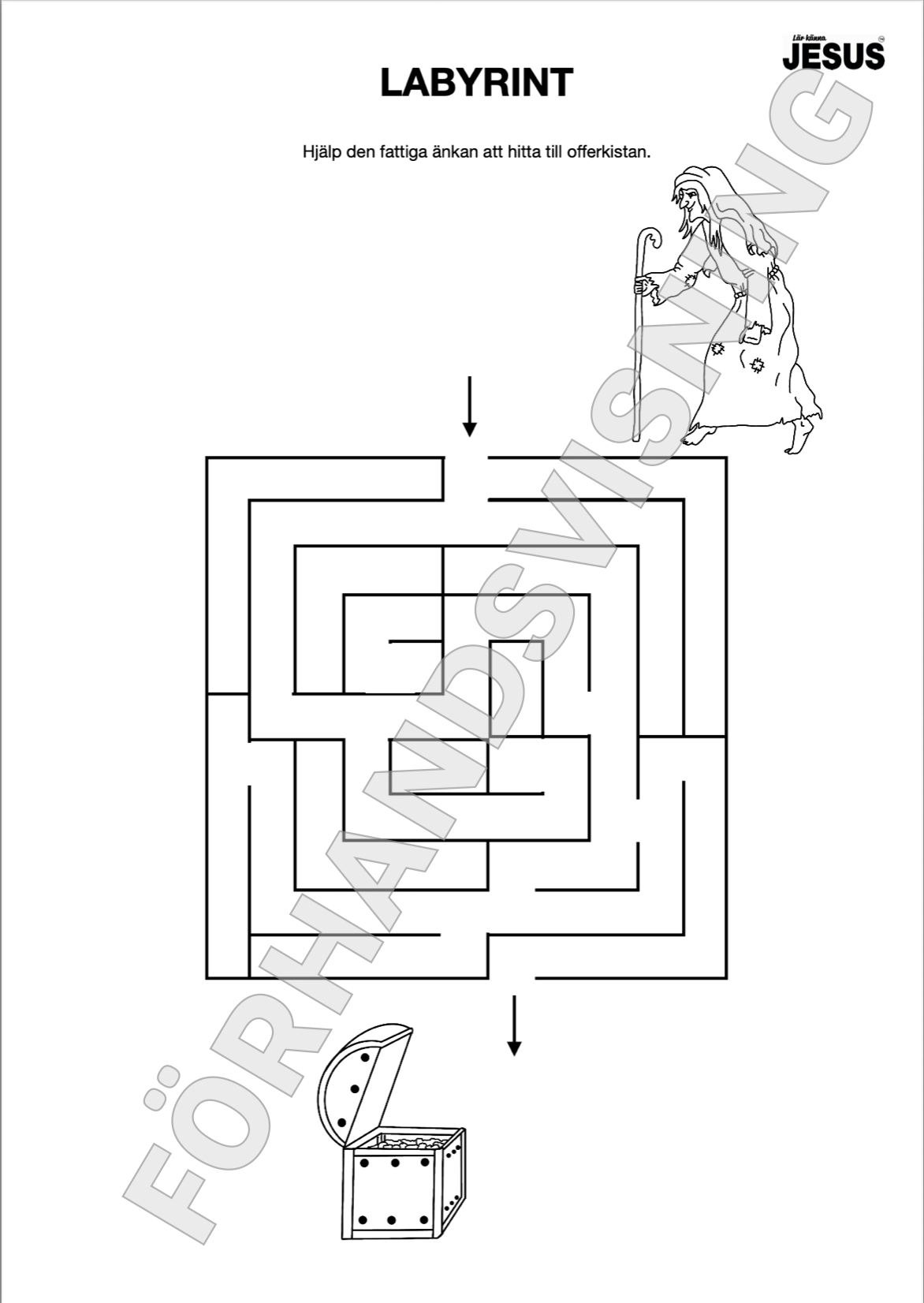 Pyssel- & aktivitetsblad Lär känna Jesus