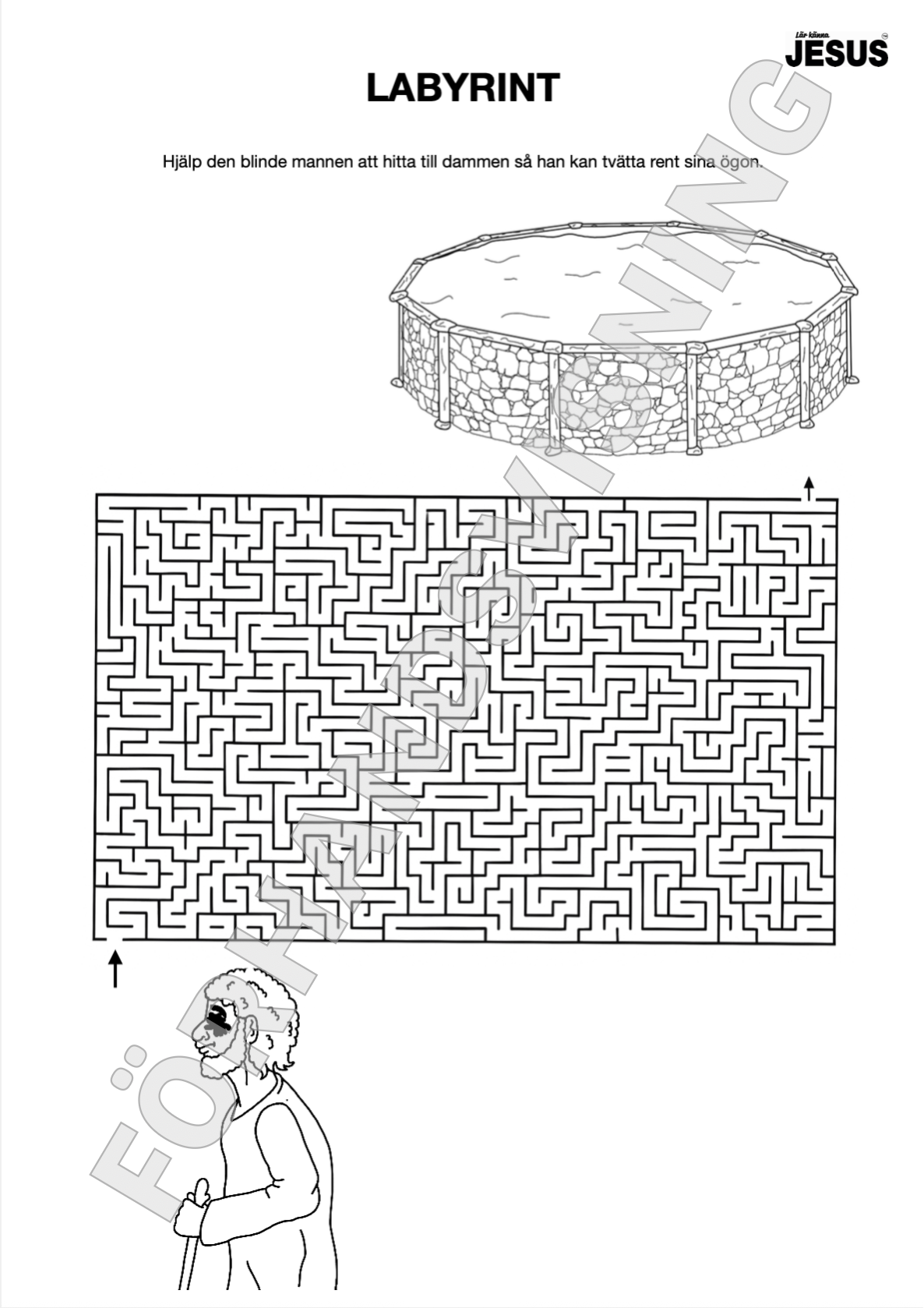 Pyssel- & aktivitetsblad Lär känna Jesus